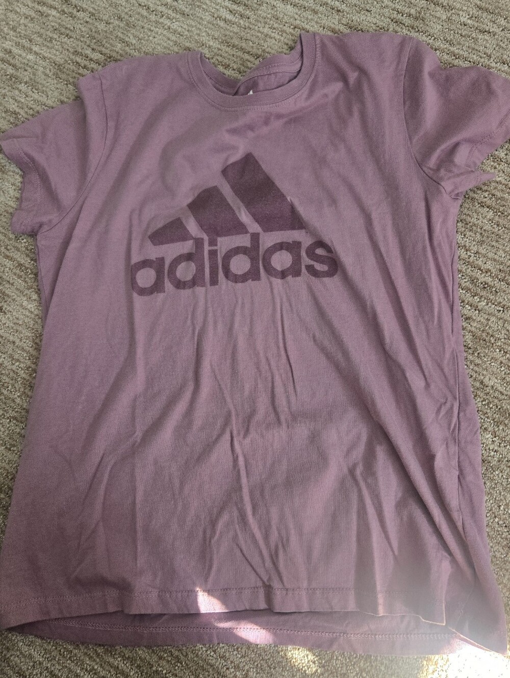 Adidas Women's Mauve Logo Crewneck Golf Tee